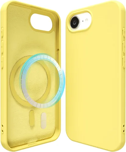 Vista 177 de oakxco Funda de silicona para iPhone 12 Pro Max, magnética, compatible con carga inalámbrica Magsafe, cubierta protectora de goma suave y delgada