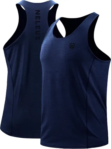 Vista 2 de NELEUS Men's 3 Pack Running Tank Top Dry Fit Y-Back Athletic Workout Tank Tops