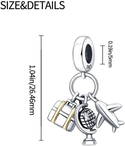 Vista 74 de KUNSIR Los abalorios se adaptan a pulseras Pandora para mujer, plata de ley 925, cuentas colgantes de joyería para niñas, dijes de feliz cumpleaños