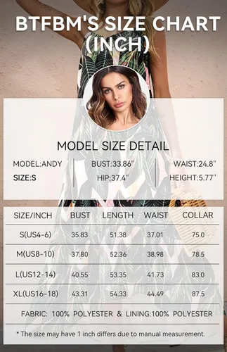 Vista 5 de BTFBM Vestidos casuales de verano para mujer, 2023, tirantes delgados, sin mangas, estampado con volantes, bohemio, vestido largo para playa