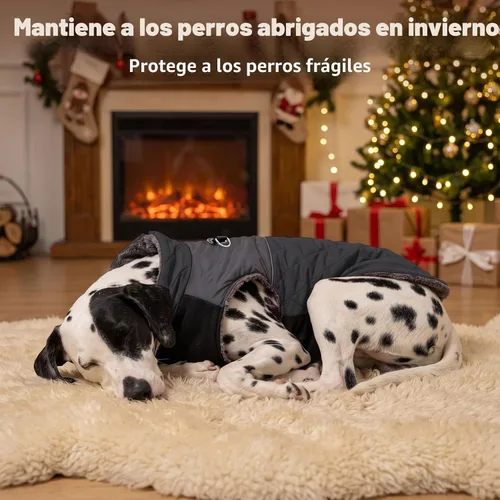 Vista 9 de JoyDaog - Abrigos de invierno para perros pequeños, chaqueta de cachorro con arnés, negro, XS Negro (estándar).