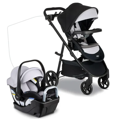 Vista 12 de Britax Brook+ cochecito de bebé modular, ultra ligero para bebés y niños pequeños con inserto SafeWash y 4 formas de pasear, ónix gris Ónix grafito