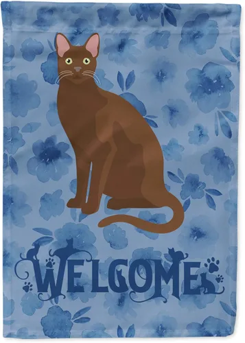 Vista 15 de Caroline's Treasures CK5005GF Bandera de bienvenida de gato abisinio para buzón, bandera decorativa para patio exterior, obras de arte de patio