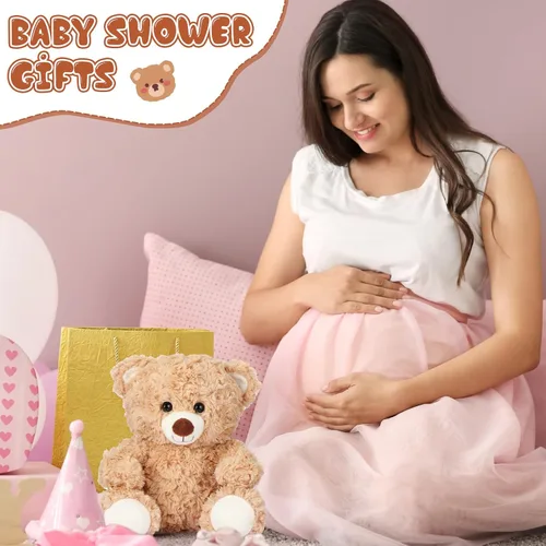 Vista 4 de Silipull 12 piezas de oso de peluche de 8 pulgadas, juguetes de peluche suaves para fiestas a granel, decoraciones de animales para cumpleaños, baby