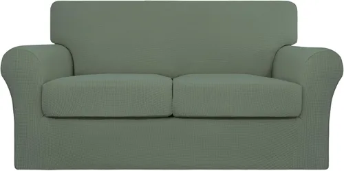Vista 38 de Easy-Going Funda elástica de sofá de 4 piezas de gran tamaño para perros, funda de sofá lavable para 3 cojines separados, protector de muebles Negro