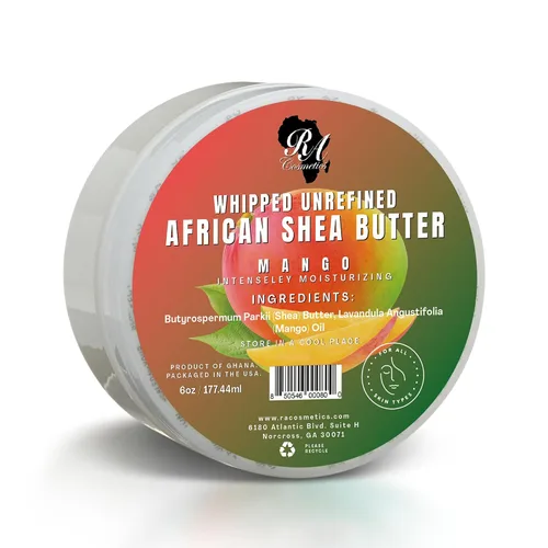 Vista 11 de RA COSMETICS Manteca de karité batida, pepino-melón, 6 onzas, manteca de karité africana 100% pura y natural para hombres y mujeres, hidratante