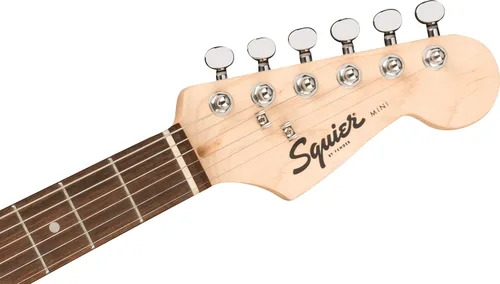 Vista 5 de Squier Mini Stratocaster - Guitarra eléctrica, rojo Dakota, diapasón de laurel
