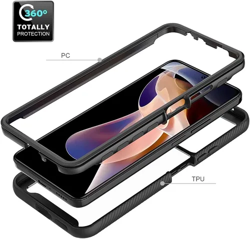 Vista 2 de Funda para Xiaomi Redmi Note 11 Pro+ 5G, funda protectora anticaídas y absorción de golpes para Xiaomi Redmi Note 11 Pro+ 5G Case Azul