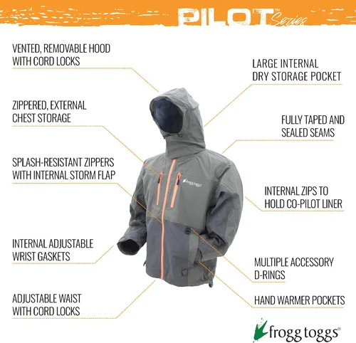 Vista 2 de FROGG TOGGS Chaqueta impermeable transpirable Pilot 2 Guide para hombre