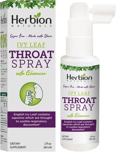 Vista 2 de HERBION Naturals - Spray para garganta, alivia las molestias respiratorias con el poder de los extractos de hiedra inglesa, malvavisco y equinácea