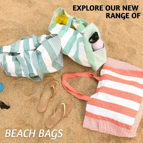 Vista 8 de Folkulture Bolsa de playa para mujer 17 x 14 pulgadas - Bolsa de playa 100% algodón con bolsillo con cremallera en el interior, bolsa de piscina