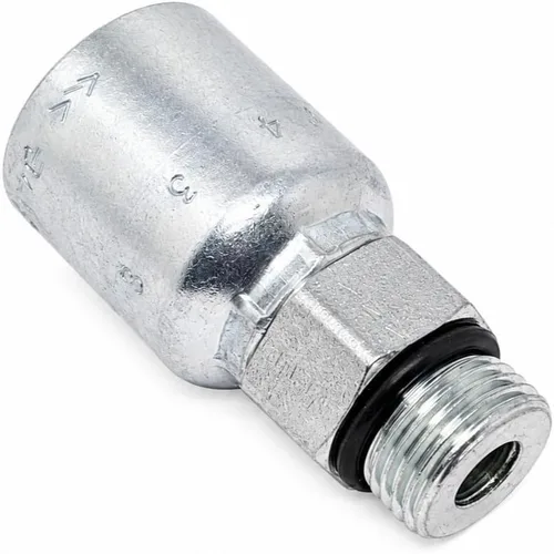 Vista 2 de HF 10543-10-06 Parker 10543-10-6 Manguera de 3/8 pulgadas x rosca recta SAE macho de 5/8 pulgadas con junta tórica - Rígido