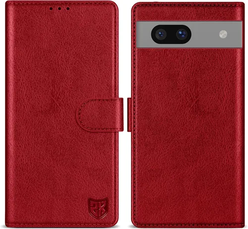 Vista 21 de ZZXX Funda tipo cartera para Google Pixel 7 con bloqueo RFID, ranura para tarjetas, función atril, cierre magnético, funda protectora de cuero