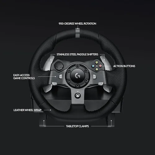 Vista 6 de Volante para juegos de carrera Logitech G920 (941–000121), Negro