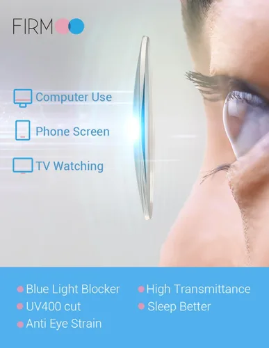 Vista 4 de Firmoo Blue Light Blocking Glasses for Women/Men, Round Fashion Retro Computer Anti Glare Anti Eyestrain Eyeglasses