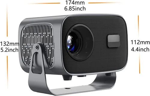 Vista 8 de Soporte para proyector 4K, mini proyector inteligente con Wifi6 y Bluetooth, enfoque eléctrico de 300ANSI, corrección Keystone automática para cine