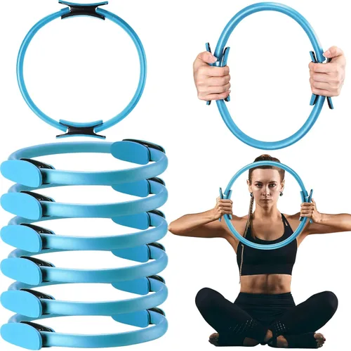 Vista 15 de Syhood Anillo de pilates de 11.81 pulgadas, anillo de yoga circular de pilates mágico, equipo de entrenamiento ligero y flexible para fitness