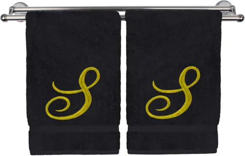 Vista 186 de Toalla de mano con monograma, regalo personalizado, 16 x 30 pulgadas, extra absorbente, 100% algodón turco, acabado de rizo suave, para baño, cocina