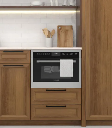 Vista 5 de KoolMore Reserve 24 pulgadas 1.6 pies cúbicos Horno microondas de convección integrado con 10 niveles de potencia, cocinado por sensor, hornear