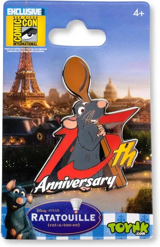 Vista 2 de Disney Pin esmaltado Pixar Ratatouille 15 aniversario Exclusivo SDCC 2022