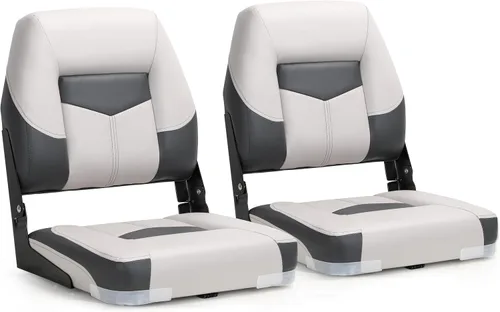 Vista 15 de NORTHCAPTAIN T1 Deluxe Asiento plegable para barco con respaldo bajo, tornillos de acero inoxidable incluidos
