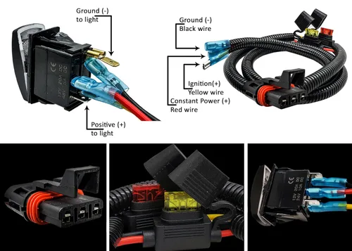 Vista 7 de OZ-USA Kit de cables de enchufe de barra de bus de potencia con interruptor basculante de encendido/apagado compatible con Polaris Pulse Power