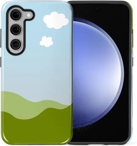 Vista 59 de Funda compatible con Samsung Galaxy S23, funda híbrida de protección rígida de 2 capas, a prueba de golpes, funda protectora resistente para Lata