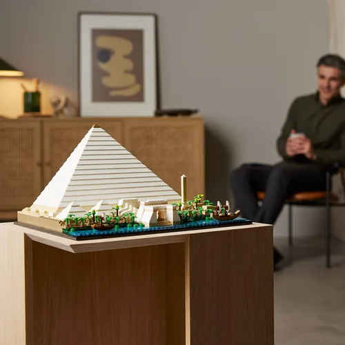 Vista 6 de LEGO Architecture Gran Pirámide de Giza Set 21058, Kit de Construcción de Modelo de Decoración del Hogar, Actividad Creativa de DIY, Colección
