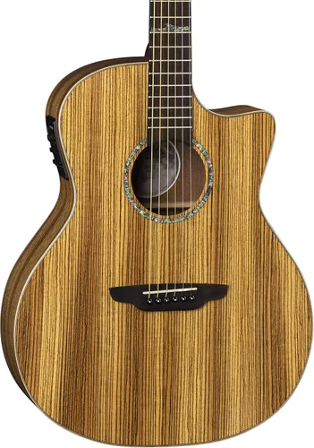 Vista 8 de Luna High Tide Grand Concert Cutaway Guitarra Acústica/Eléctrica, KOA
