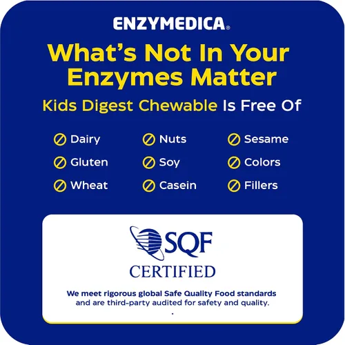 Vista 8 de Enzymedica Kids Digest, enzimas digestivas masticables, sabor natural a ponche de frutas, 60 porciones