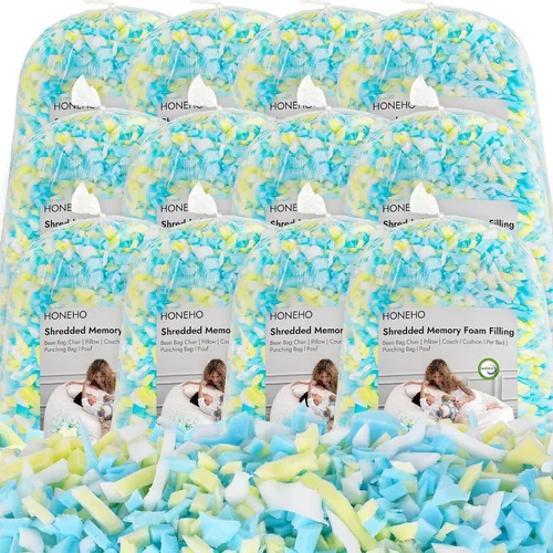 Vista 30 de Relleno de Espuma Viscoelástica con Gel Triturado de 1.13 kg, Relleno Cómodo y Suave para Silla de Puf, Relleno de Espuma Viscoelástica
