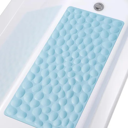 Vista 8 de Alfombra de baño de goma OTHWAY, suave y antideslizante con ventosas potentes, para la tina (beige)