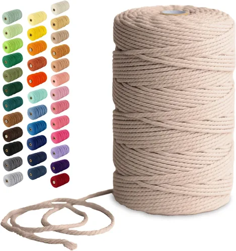 Vista 127 de Nook Theory Hilo de macramé de 3mm 109 yardas - Cuerda de macramé suave de 4mm, 5mm perfecta para nudos - Suministros de macramé para colgadores