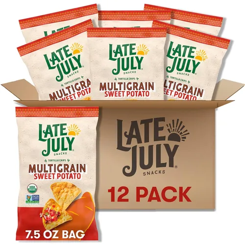 Vista 11 de LATE JULY Snacks - Chips de tortilla orgánica de mojo verde suave, 7.5 onzas (paquete de 12)