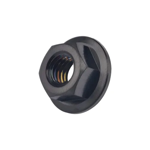 Vista 6 de Tuercas hexagonales Titanium DIN6923 (paso M5 0.03 in, negro) M5 M6 M8 M10 M12 M14 M16 para bicicletas, motocicletas, coches, paquete de 6