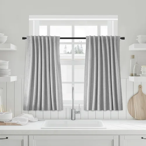Vista 41 de UHITECH Short Blackout Curtains for Bedroom 24 Inch Long 2 Panels, Beige