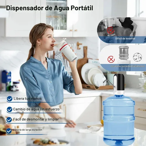 Vista 2 de Dispensador de agua Bomba de botella de agua de 5 galones, bomba eléctrica