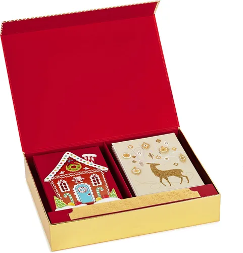 Vista 4 de Hallmark Surtido de tarjetas de Navidad hechas a mano en caja y surtido de tarjetas de Navidad hechas a mano