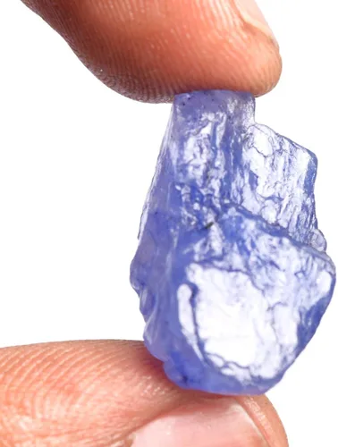 Vista 2 de Tamaño del colgante Zafiro azul 19.05 Ct Certificado áspero natural sin calefacción Zafiro Piedra preciosa suelta DP-567, Gema, azul