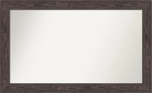 Vista 118 de Amanti Art Espejo personalizado, espejo de baño negro puente, espejo de pared o espejo de tocador de baño sobre el fregadero (26 x 26 pulgadas)