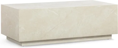Vista 4 de Tov Furniture Mesa de centro Romy (travertino crema)