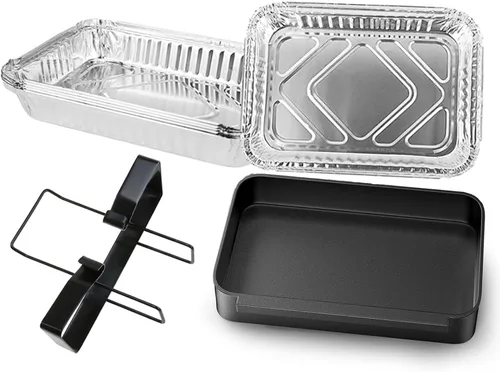 Vista 7 de Utheer - Bandeja de grasa ajustable con 10 revestimientos de aluminio para parrillas de 2/3/4 quemadores Fits Nexgrill, Charbroil, Cuisinart