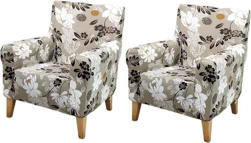 Vista 27 de FUANGUI Funda para Sillón de Banquete con Brazos Fundas para Sillas Elásticas Funda para Sillón Club Funda Suave para Sillón Sofá Cubiertas