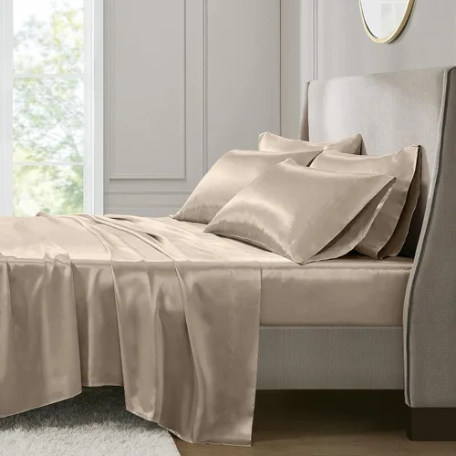 Vista 3 de THE LINEN COMPANY Tencel - Juego de sábanas de 3 piezas, 100% orgánico, natural, 300 hilos, refrescante, extrasuaves, suaves como la seda, sábanas