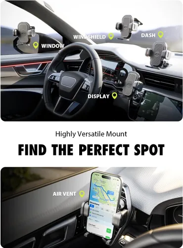 Vista 7 de Bracketron TripGrip PRO Soporte para teléfono de coche, ventilación y salpicadero, un botón TripGrip PRO suction cup phone holder with secure vent