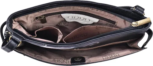 Vista 5 de Anna by Anuschka Bolso bandolera mediano de cuero genuino para mujer