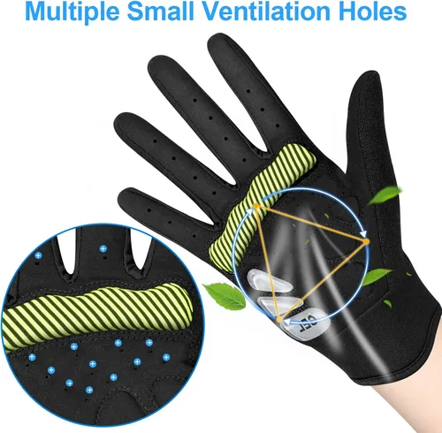 Vista 3 de Guantes de ciclismo para hombresmujeres-almohadilla de gel de 0.197 in guantes antideslizantes de bicicleta de carretera para MTB ciclismo