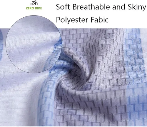 Vista 4 de ZEROBIKE Conjunto de camiseta de ciclismo de manga corta para hombre, transpirable, de secado rápido, acolchado, 3D, ropa de bicicleta MTB
