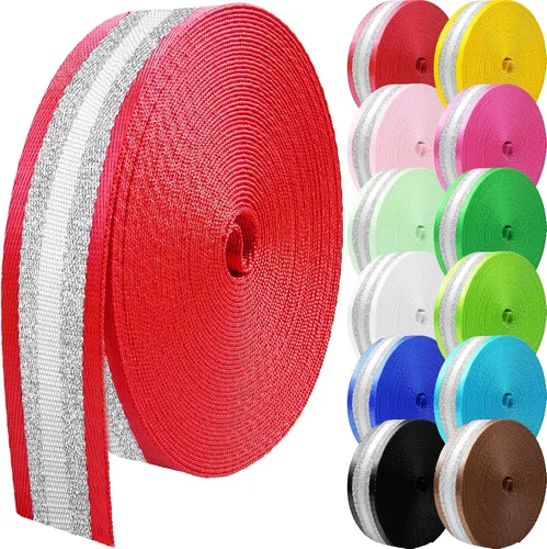 Vista 18 de Cintas de nailon de 1,5 pulgadas y 2 pulgadas, 9 m, correa de nailon para mochila, correas de cinturón de nailon para equipaje