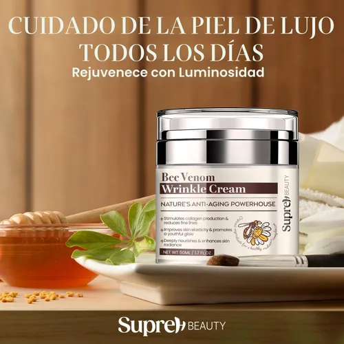 Vista 6 de SupreH Bee Venom Cream Wrinkle Filler: Crema de estiramiento facial instantáneo y crema tensora de ojos con ácido hialurónico niacinamida